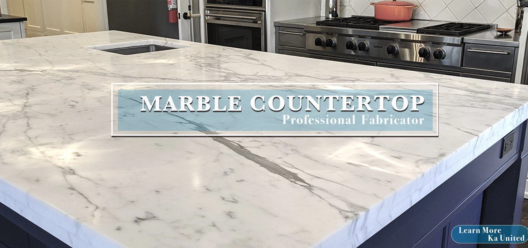 Calacatta White Marble Kitchen Countertops Factory-KA UNITED