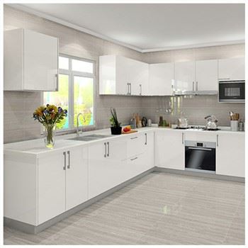 Lemari Dapur Pernis Putih Gloss Tinggi