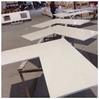 Countertops Dapur Kuarsa Putih Murni