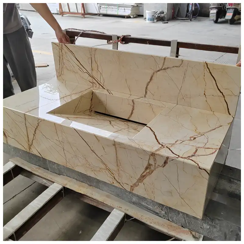 Sofitel Gold Marble Integrated Vanity Sinks