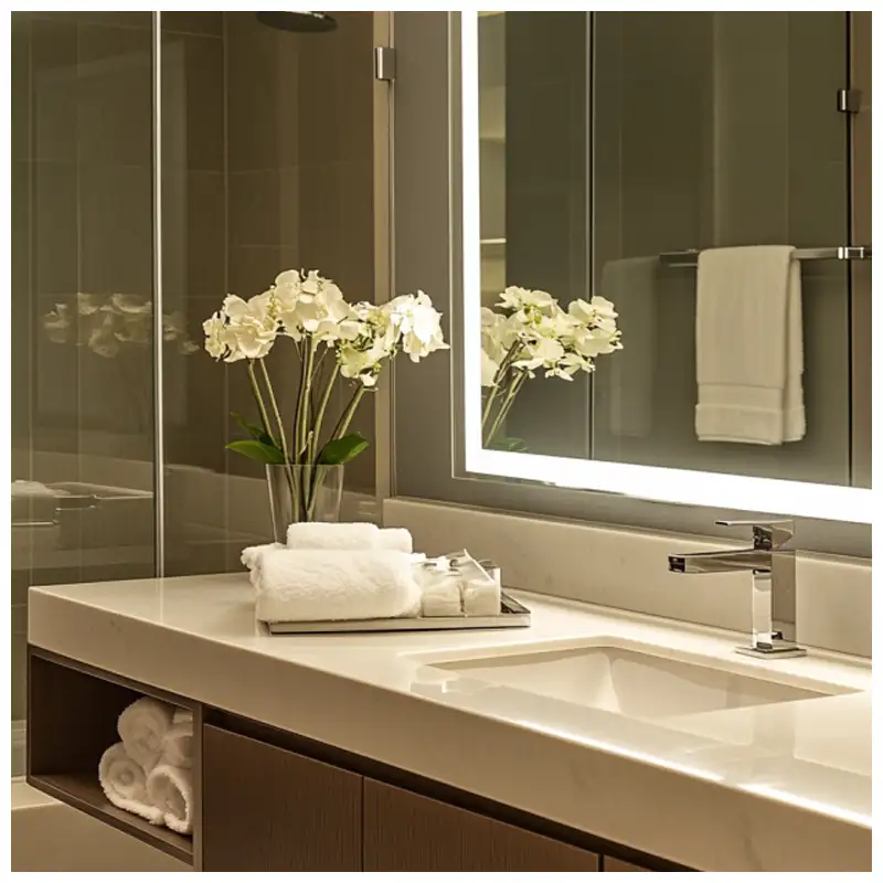 Bathroom Vanity Manufacturers for Hotel Projects- Mock-Ups Production Records and Room Rollout Bathroom Vanity Manufacturers for Hotel Projects- Mock-Ups Production Records and Room Rollout