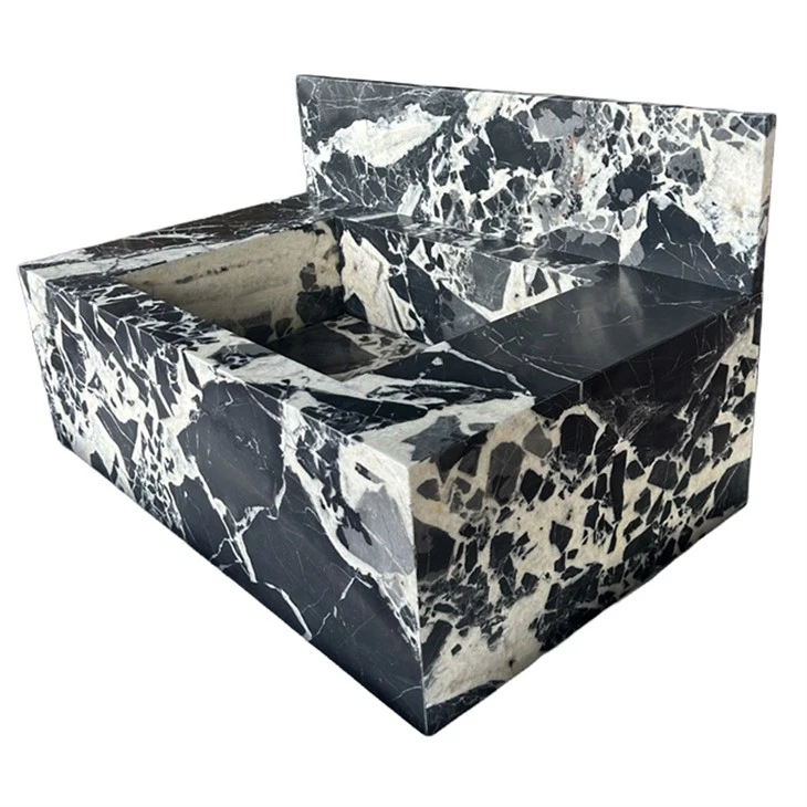 Wastafel Marmer Antik Noir Grand