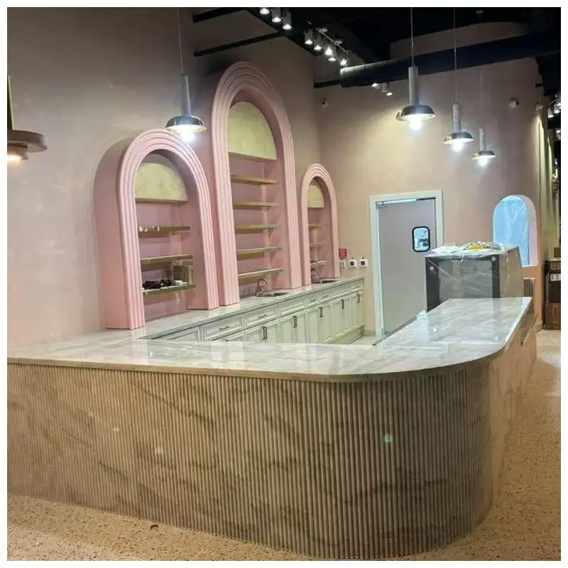 Taj Mahal Quartzite Leathered Restaurant Countertops Designs Taj Mahal Quartzite Leathered Restaurant Countertops Designs